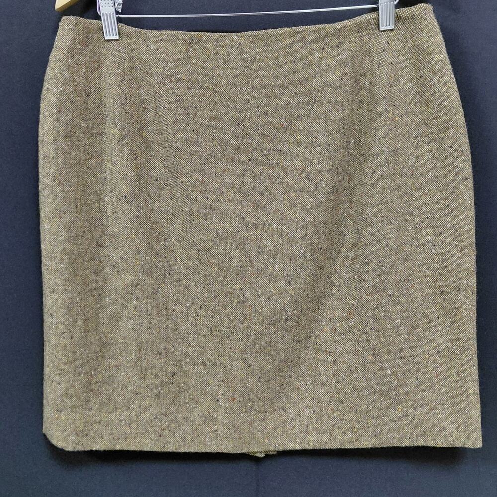 JONES NEW YORK Wool Blend Skirt Brown Solid Women Size 16